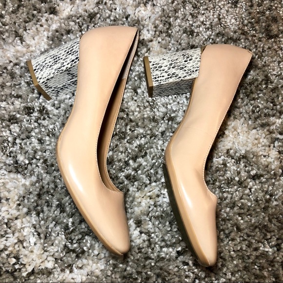 Calvin Klein cirilla snake block heel pumps - Picture 4 of 6